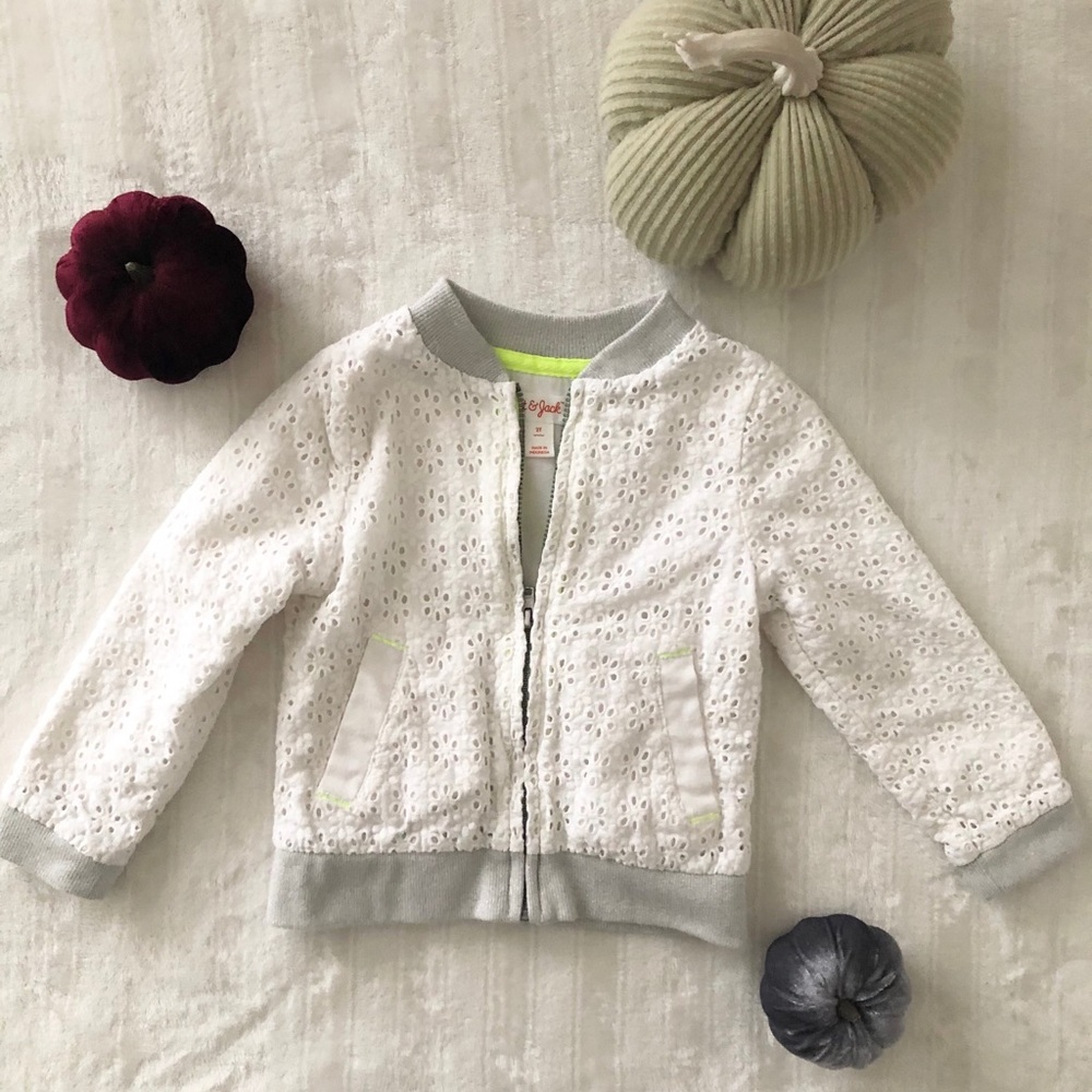 Cat & Jack Toddler White Floral Jacket
